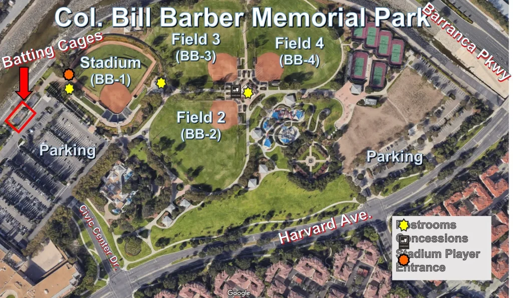Bill Barber Field Map Bill Barber Field Map