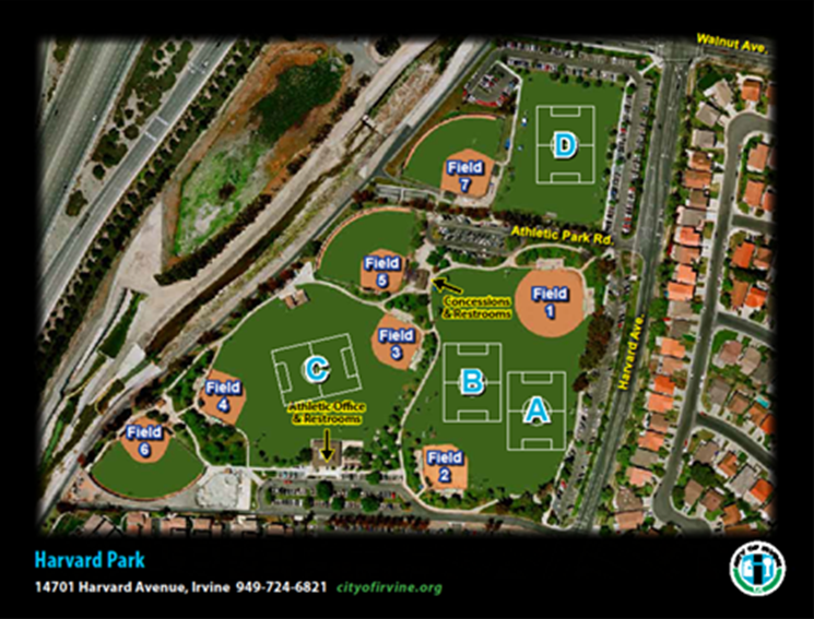 Harvard Park Field Map Harvard Park